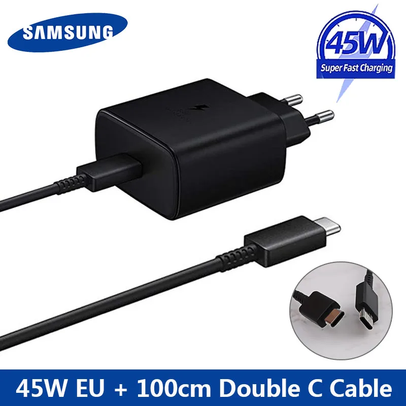 usb triple socket SAMSUNG Original 45W USB-C Super Adaptive Fast Charge Charger EP-TA845 For Samsung GALAXY Note 10 Plus Note10Plus 5G A91 Note10+ Fast charge 18w