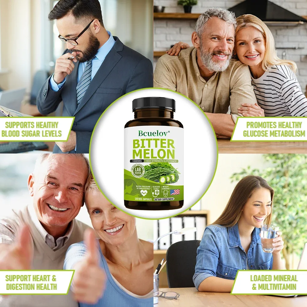 Bitter Melon Extract Capsules-Helps with blood sugar, blood lipids, cardiovascular protection, digestion, liver detoxification