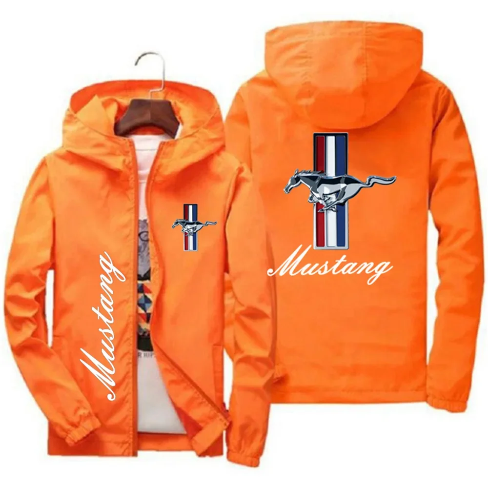 Spring and Autumn Ford Mustang Car Logo Print Hooded Jacket Fashion Charge Jacket Men's Wind Jacket Men's Outdoor Casual Wear 1 Sacd1e8d936554bf1ba1eb5103f9d0370O
