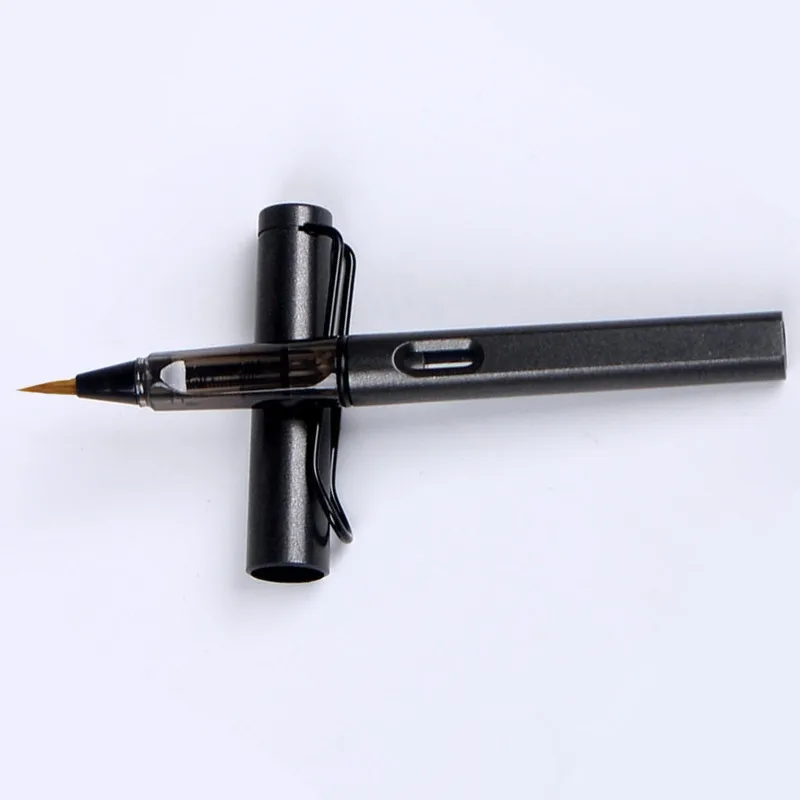 Black Calligraphy Writing Brush Watercolor Soft Hair Fountain Pen Artist Painting Drawing Tool Office School Supply Stationery