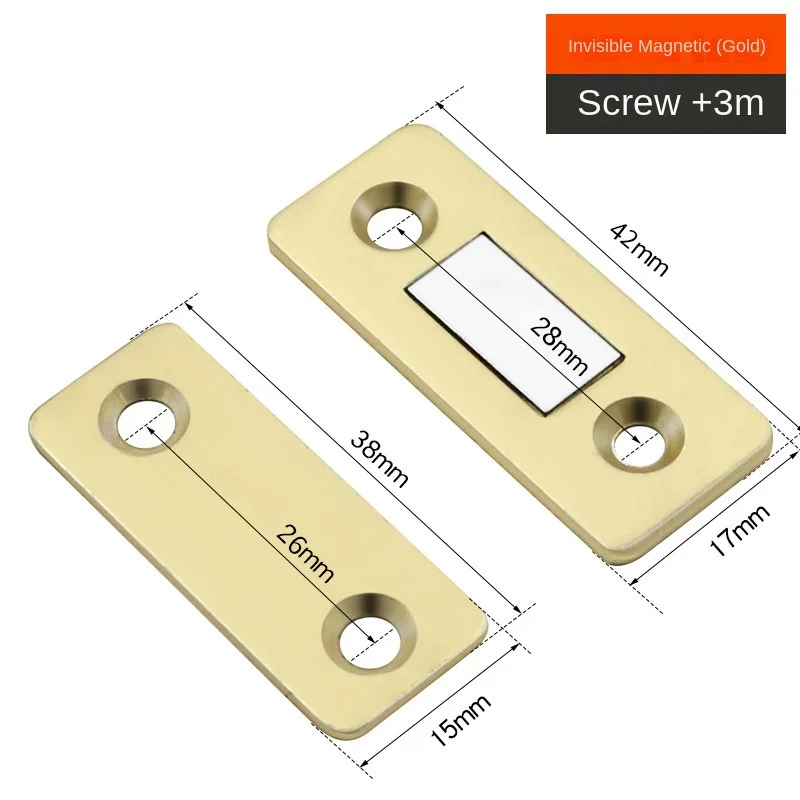 Hardware Fittings For Door Suction Of Non-Punching Invisible Magnetic Sliding Door, Drawer Concealed Door And Wardrobe Cabinet.