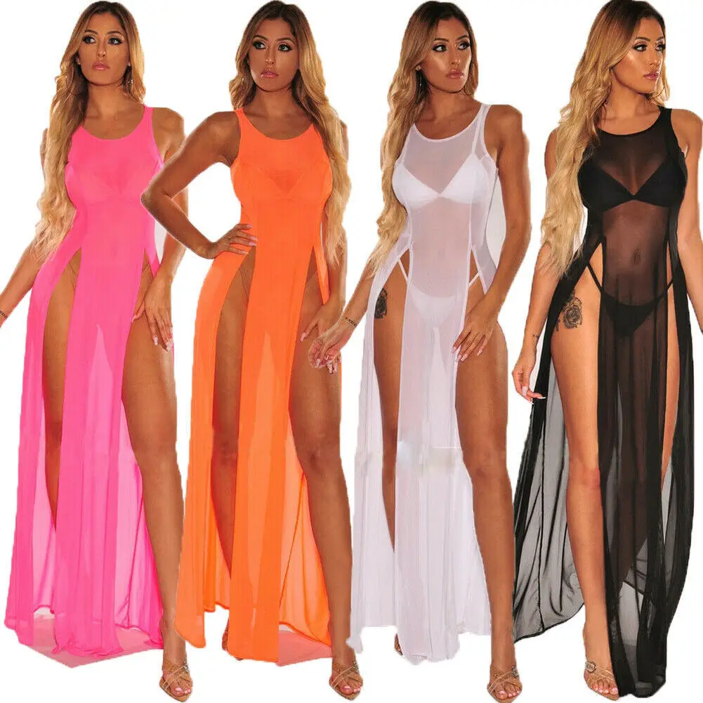 

Cross-border products new European and American sexy lingerie sexy mesh high slit long skirt manufacturer wholesale