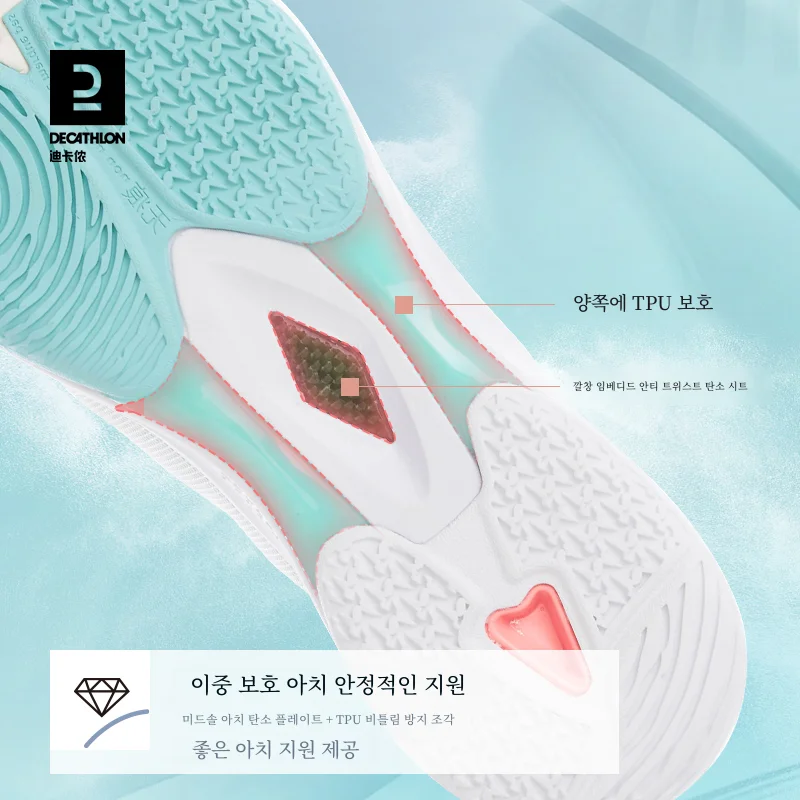 Decathlon 전문 남성 배드민턴 신발 스포츠 신발 충격 흡수 미끄럼 방지 체육관 클래스 배드민턴 신발 Ivh1