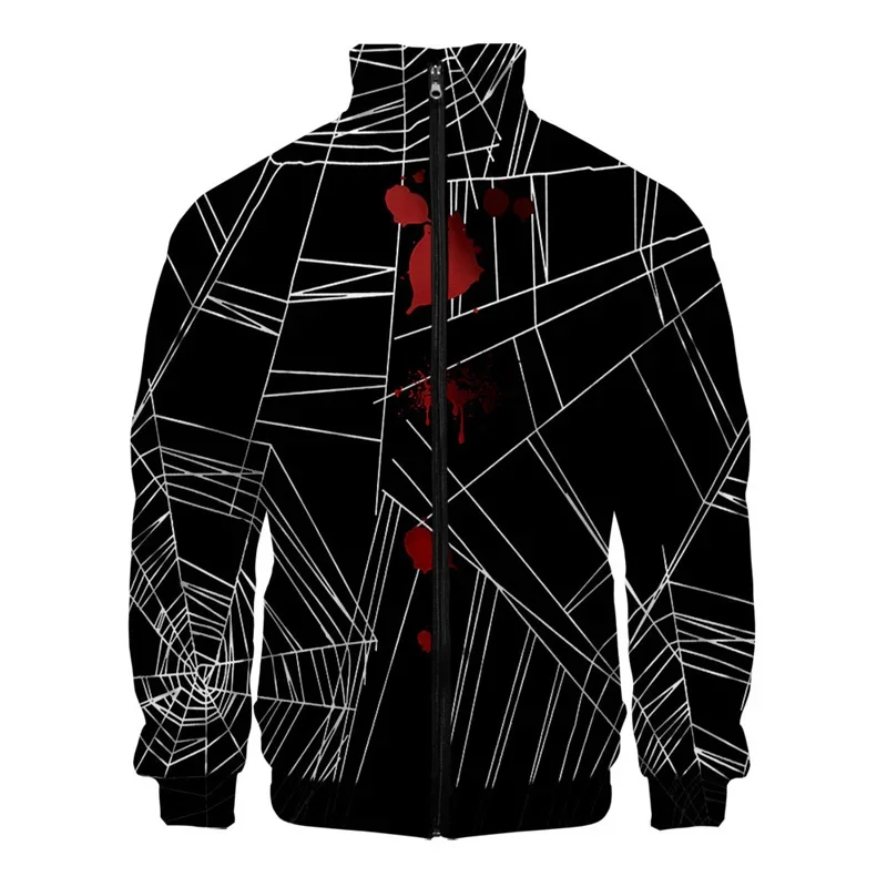 thumbnail image 1 of Chaqueta con cremallera y estampado 3D de murciélago araña de Halloween para hombres y mujeres, chaqueta holgada de manga larga con estampado de cosplay, abrigo de calle, 1 of 5