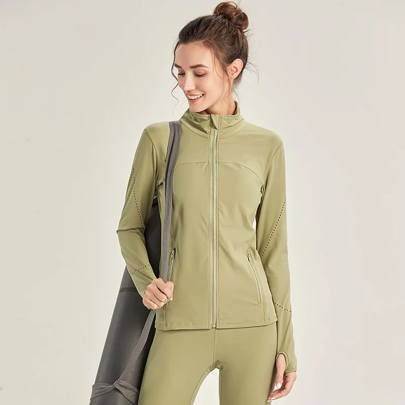

zipper stand-up collar quick-drying slim slim running fitness sports women's LuluLemonS yoga jacket