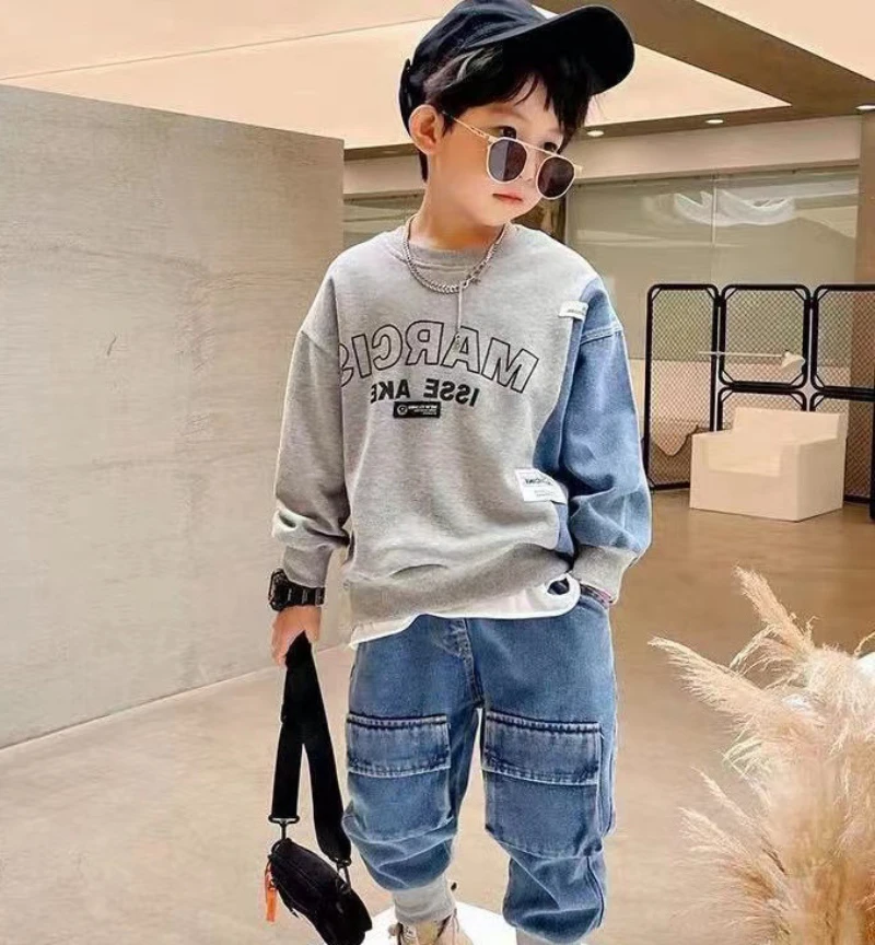 2-7 years 2022 New Casual Fashion Cartoon Active Coat+T-shirt+ Pants Spring  Boy Clothing Set Kids Children Toddler Boy Clothing