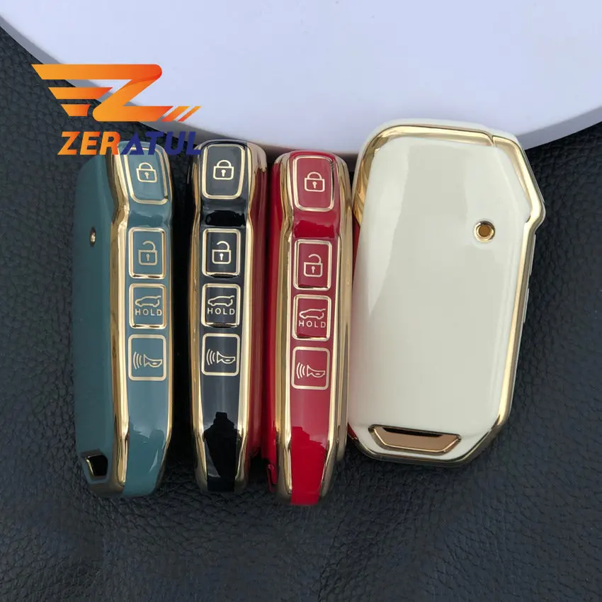 4 Pulsanti Tpu Shell Fob Holder Per Kia Sportage 2023 Kia Ray Sorento Soul Telluride Cerato 2020 K5 K8 2022 Car Key Case Cover