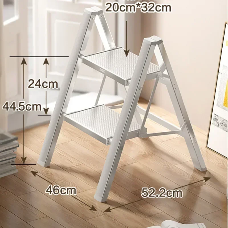 Folding Step Ladder Thickened Ladder Chair Multi-functional Step Stool Multilayer Flower Rack Ladder Stool Stable Load-bearing