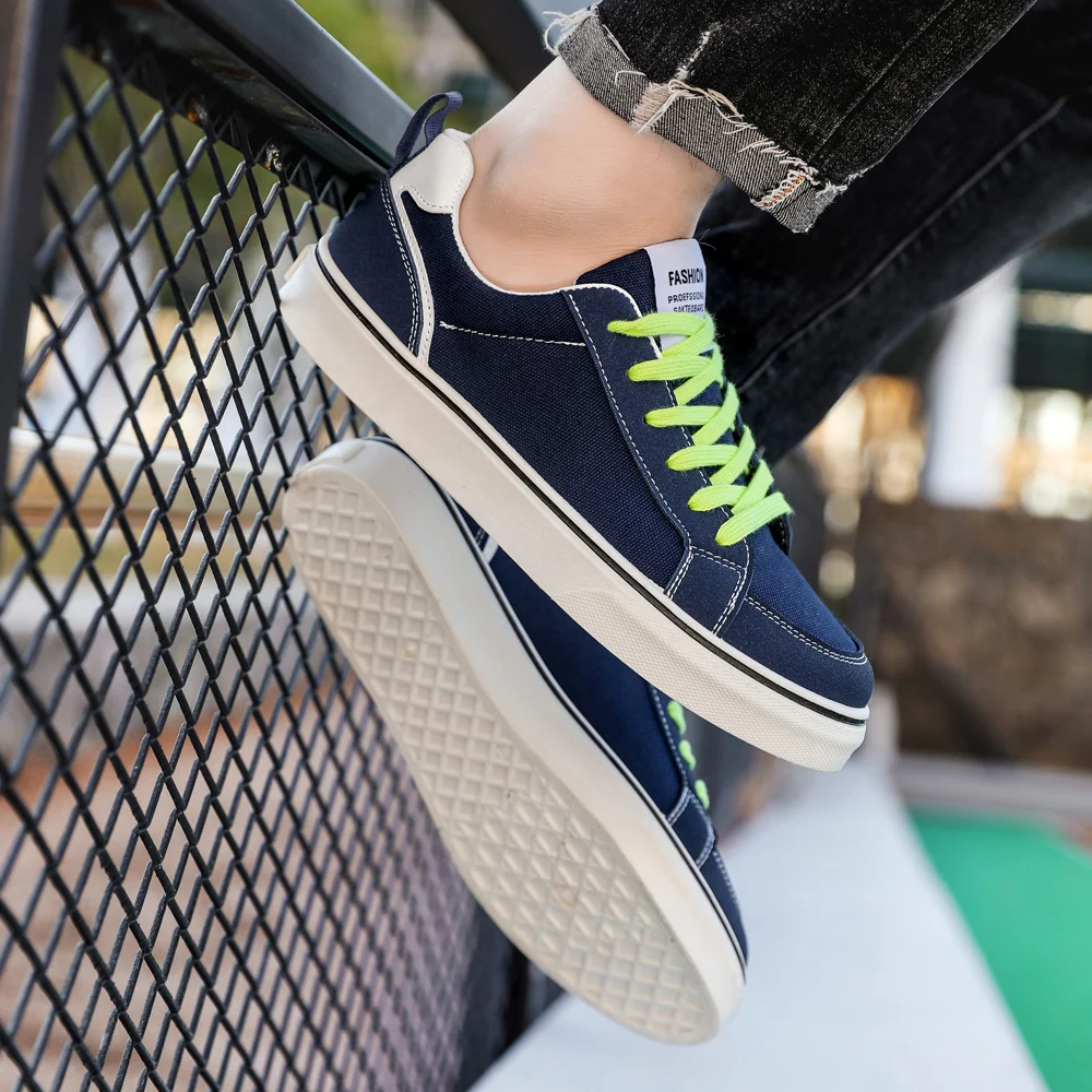 2026 New Men's Canvas Shoes Casual Versatile Low-top Skate Shoes Thick Sole Wear-resistant Sports Work Trendy Shoes 6