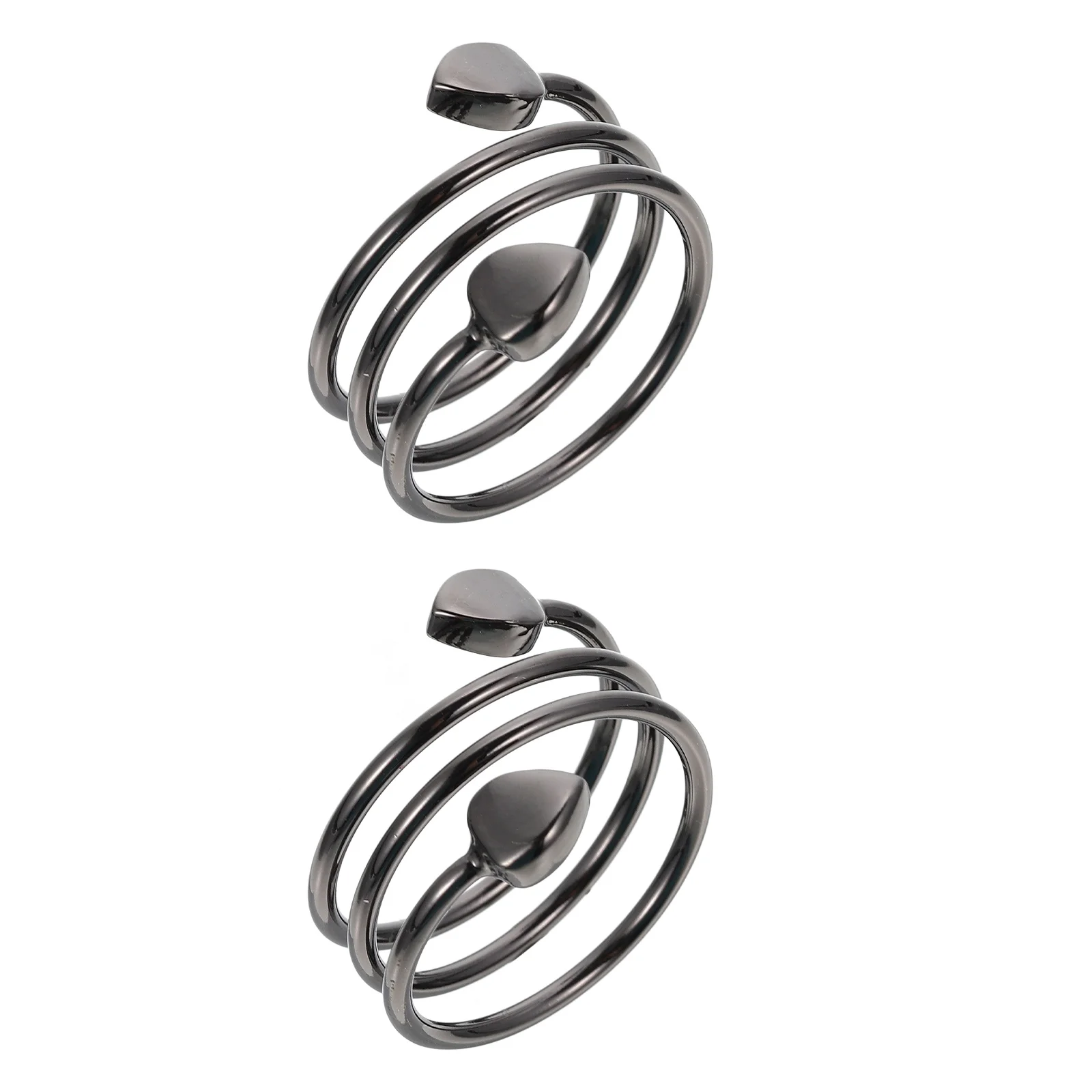 2 Pcs Finger Copper Rings for Men Couple Decor Women Heart Men's Jewelry