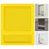 16" x 20" Double Shelf Yellow Rectangle Shower Niche Tile Bathroom Storage Leakproof Plastic Easy Installation Versatile Usage 1