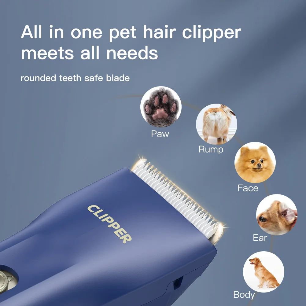 Hair Trimmer Pet Clipper Dog Hair Trimmer Pet Hair Trimmer Dog Clipper Small Dog Hair Clipper Electric Grooming Trimmer for Pets USB Rechargeable Cat Shaver Animals Haircut Machine waterproof