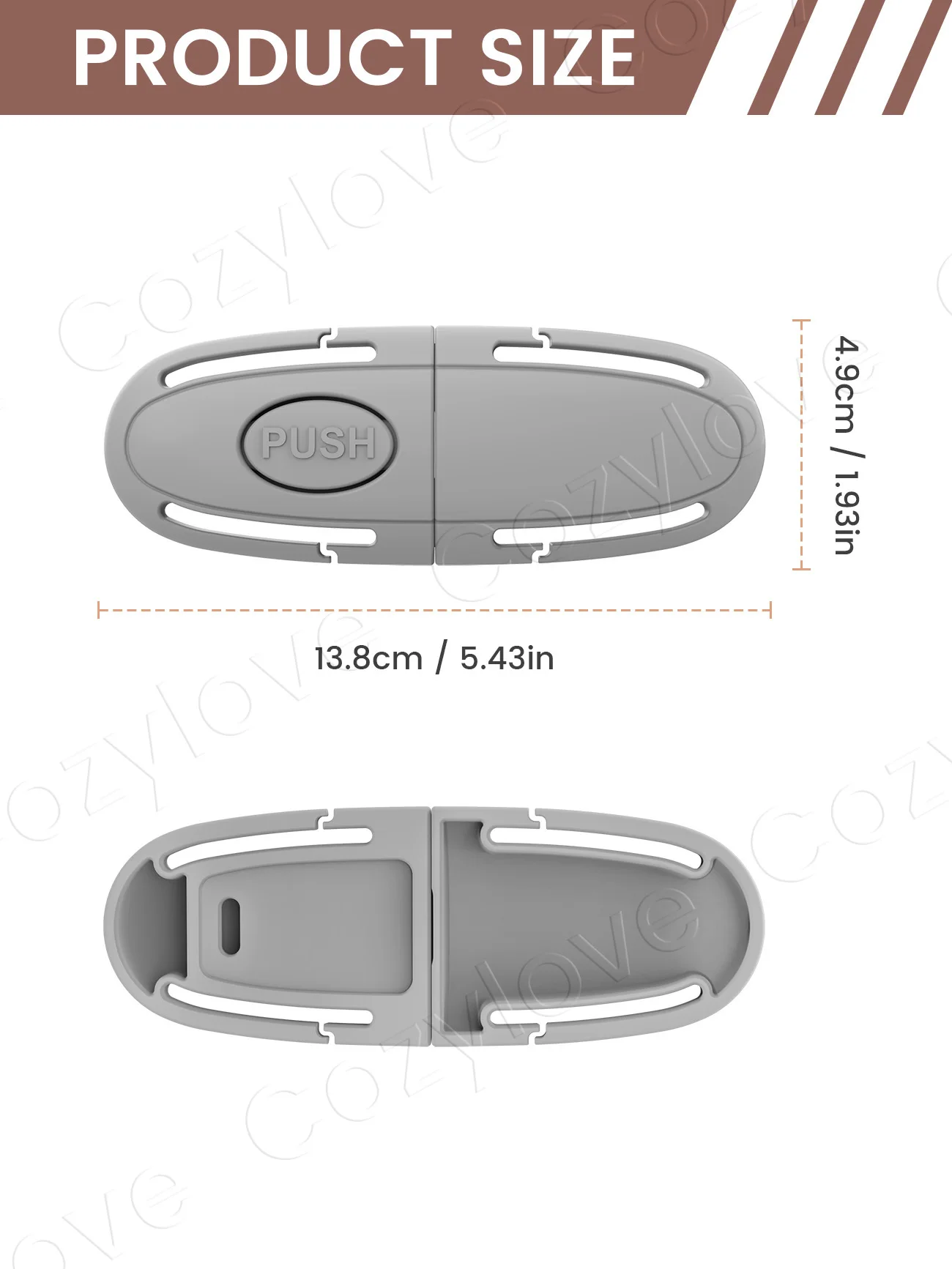 Adjustable Child Safety Harness Clip Anti-Escape Lock for Universal Use on Seats & Strollers 1pc