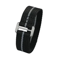 Watchdives Premium Titanium Buckle Nylon Strap - High - Quality & Comfortable Field Sport Watchband for Men (Black)