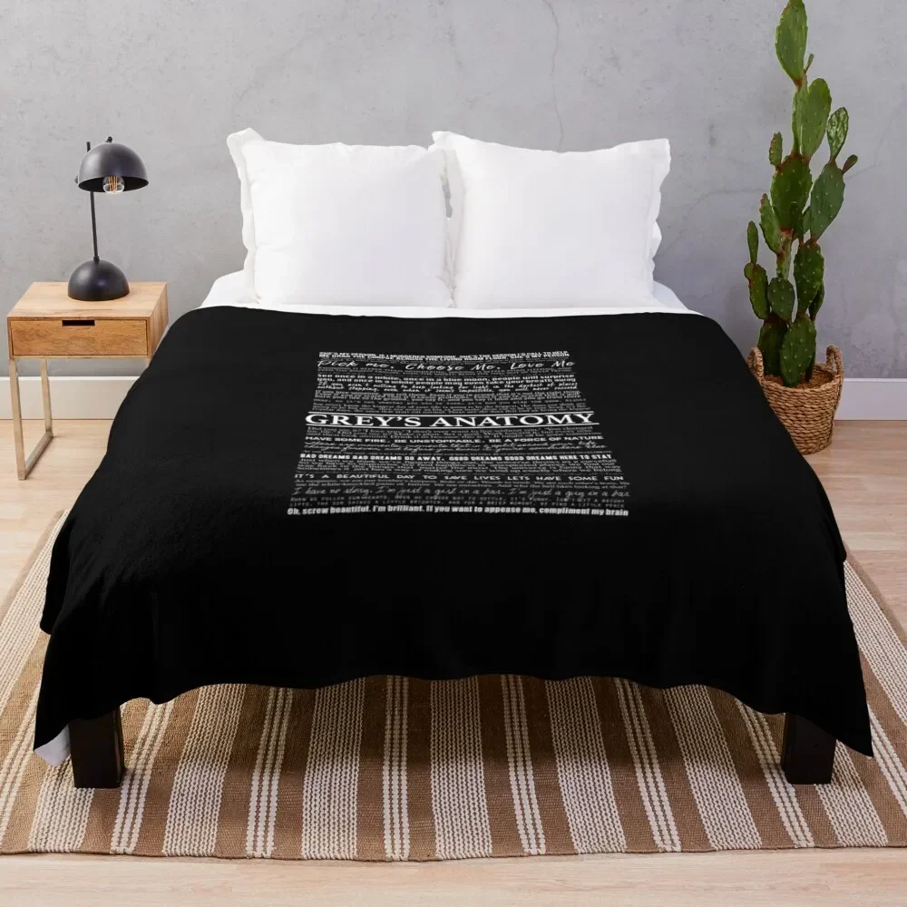 

typography black Throw Blanket Travel warm winter Summer Beddings Soft Big Blankets