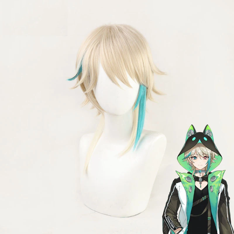 

VTuber VirtuaReal Aza Cosplay Wig Azacosp Short Heat Resistant Synthetic Hair Hololive Youtuber Halloween Anime Wigs