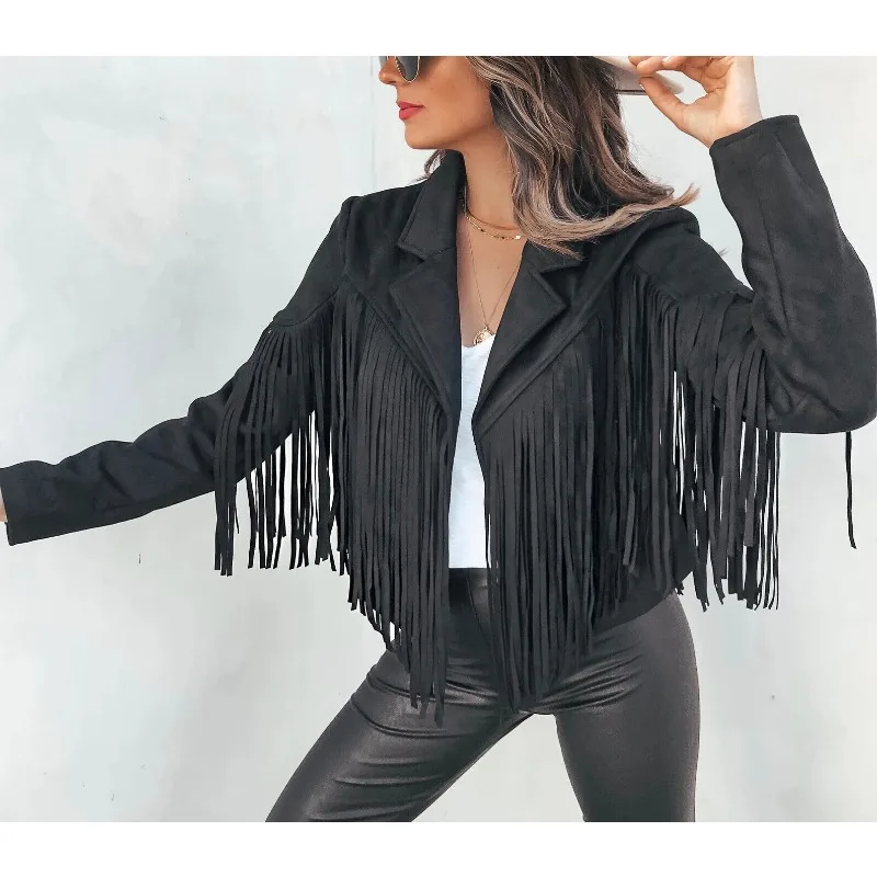 Women's Black Jacket 100% Pure Soft Suede Leather Striped Jacket Fashionable Trend fajarina brand quality pure cowhide genuine leather striped belt alloy clasp buckle belts for women 30mm width jeans n17fj497