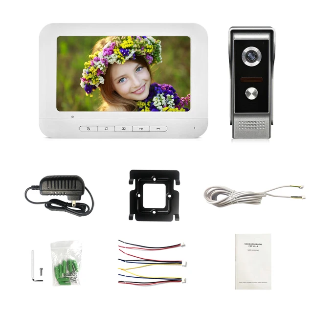 Anjielosmart 7 Inch Intercom Video Doorbell with Camera Videoportero Interfone Residencial Security Protection For Apartment 6