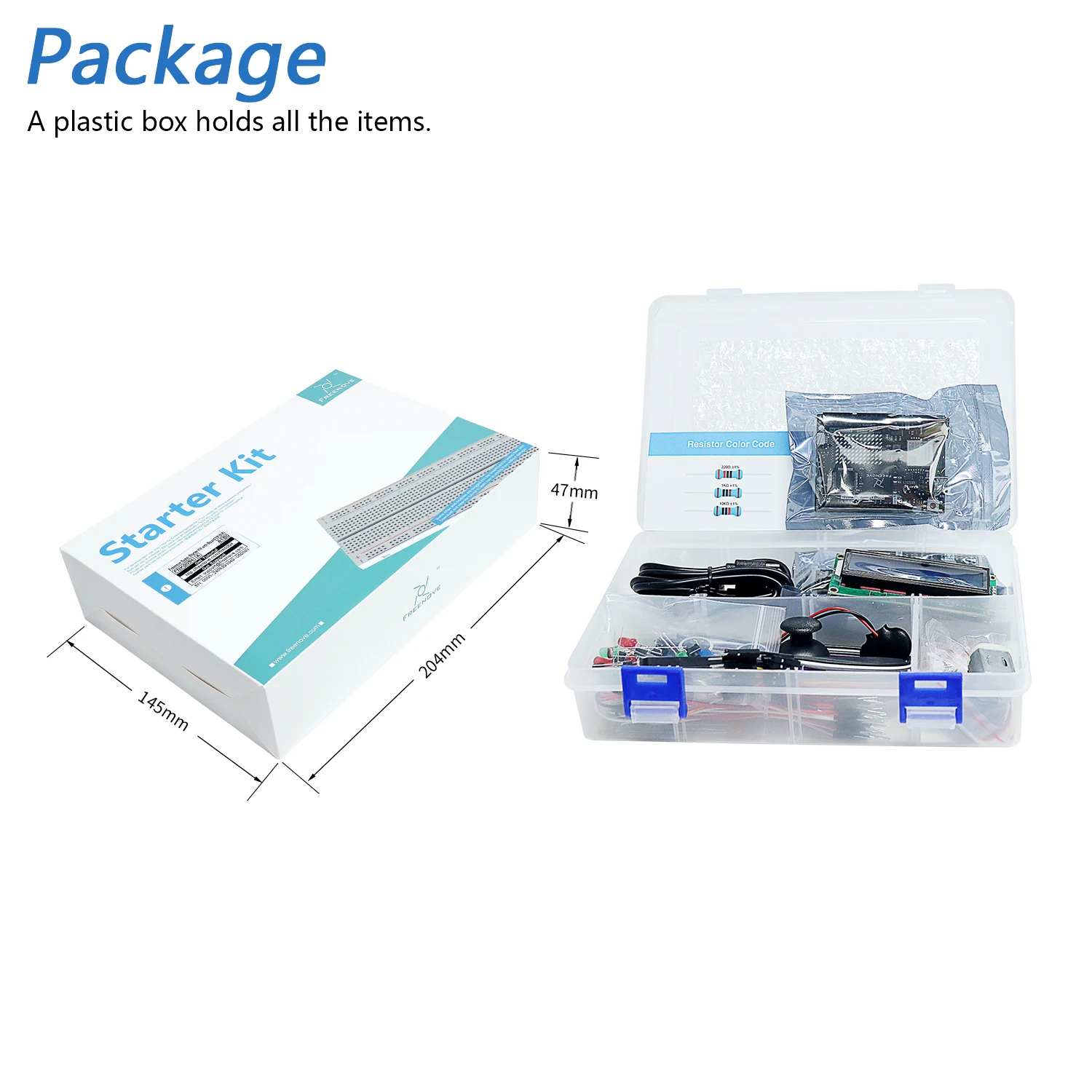 Freenove Super Starter Kit For Arduino UNO R4 V5 WiFi Mini Arm Cortex-M4 305-Page Detailed Tutorial 172 Items 60 Projects arduino starter kit