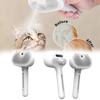 3-in-1 Electric Steam Pet Brush