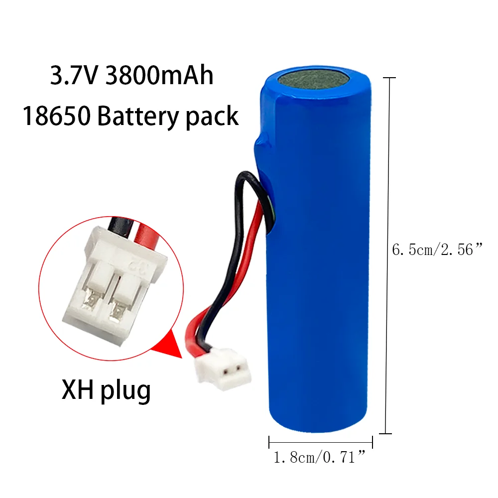 3.7V Li ion rechargeable battery 3800mAh 18650 with replacement socket DIY line for emergency lighting |