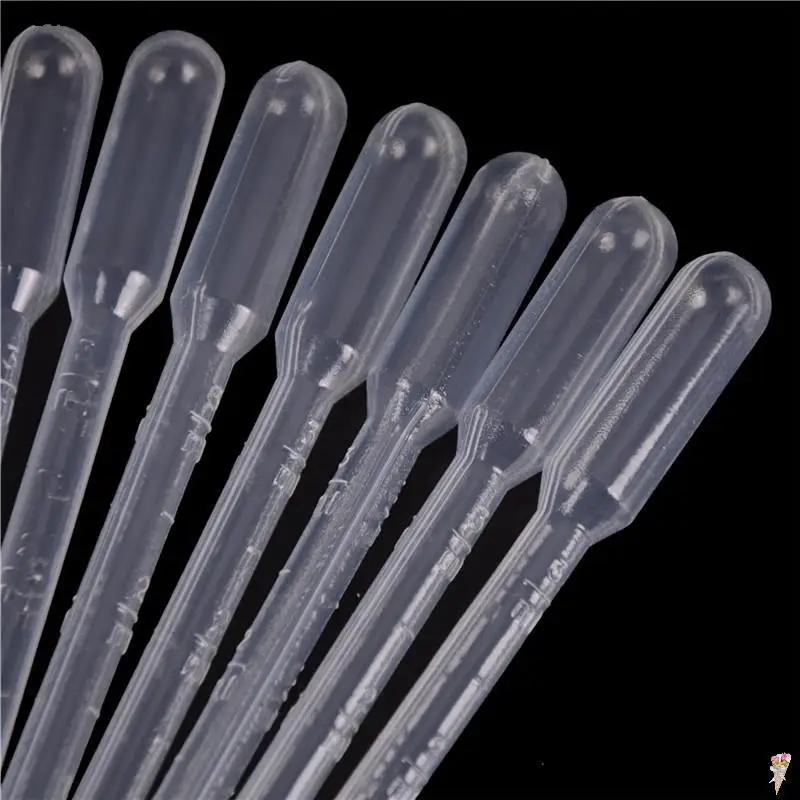 A transferência segura descartável do conta-gotas do olho graduou as pipetas do laboratório das pipetas 3ml transparentes plásticas das pipetas da transferência de 10/20 pces