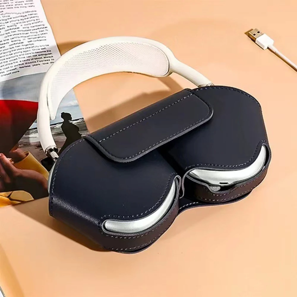 

Leather Case For Airpods Max Headphone Protective Cover Headset Shockproof Anti-drop PU Cover For Airpods Max Anti-scratch