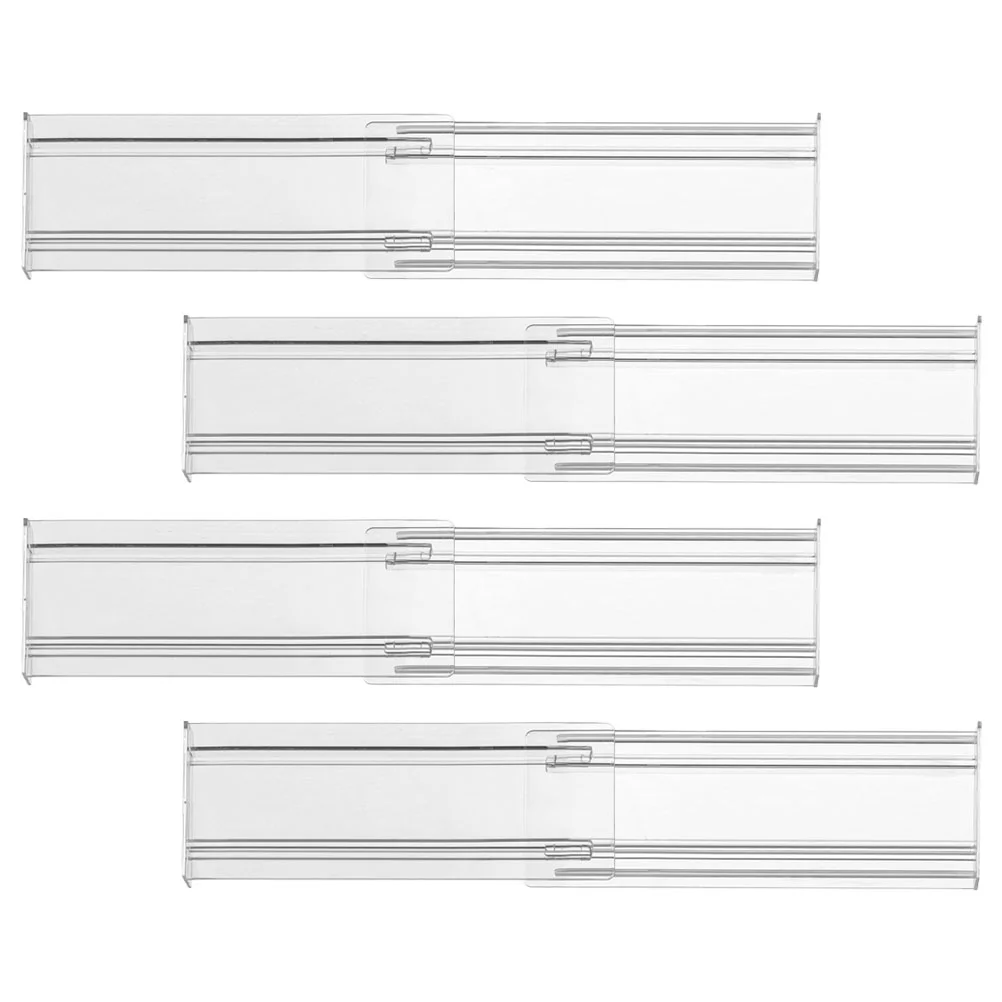 4pcs Sturdy Drawer Divider Telescopic Drawer Dividing Board Household Drawer Dividing Board