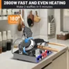 Waffle Maker Machine with 550℉Heating and Timer Control,7'' x 8'' Large Egg Pancake Double-sided Egg Waffle Maker with Nonstick, 3