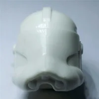 100 pcs pure white helmet head Building Block  Mini Action Figure Toys Solid Plain Helmet Accessories 1