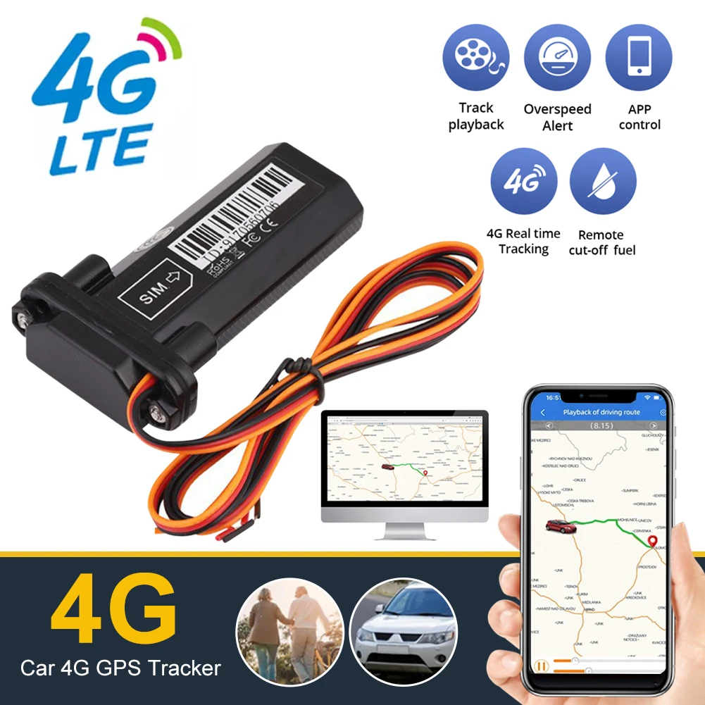 4G GPS Tracker Vehicle OBD Tracking Device Waterproof Motorcycle Car Mini GPS GSM SMS Locator with Real Time Tracking Free APP