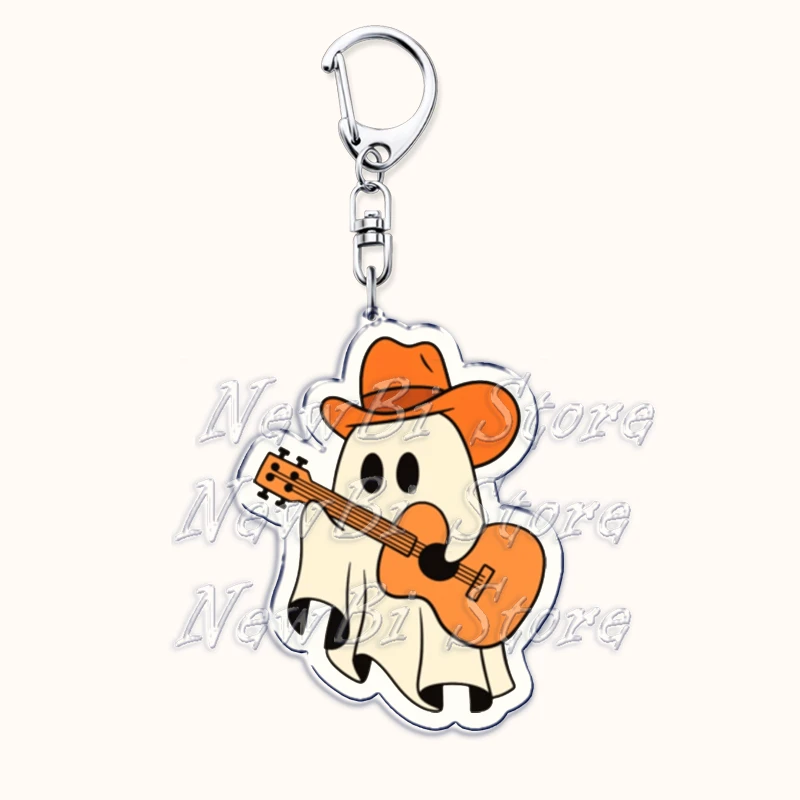 Niedliche Halloween gruselige Geist Schlüssel anhänger für Zubehör Tasche lustige Herbst Schädel Buch Schlüssel ringe Schmuck Fans Freunde Leser Geschenke – Detail 31