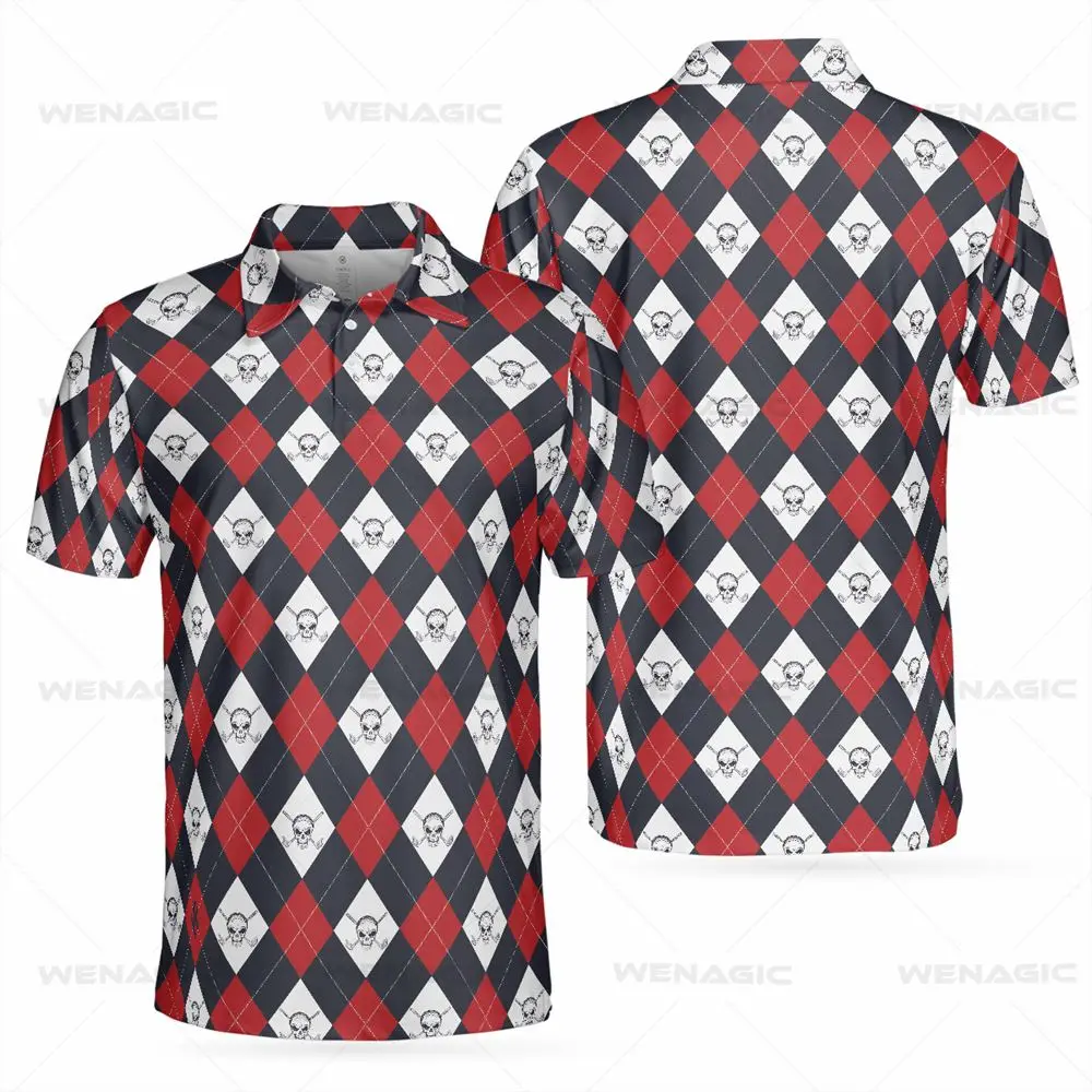 Mens Golf Shirt Men Golf Polo Shirts Summer 3d Print Holiday Casual Short Sleeve Top Lapel Clothing Oversized Tshirts