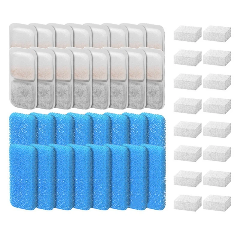 ABCA-Cat Water Fountain Filters For Oneisall Automatic Pet Water Fountain Replacement Filters And Sponges