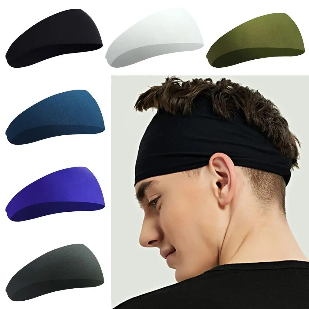 

2pcs Elastic Absorbent Bike Headwear Non-slip Sports Headbands Running Fitness Hairband Cycling Headband Hair Sweatband
