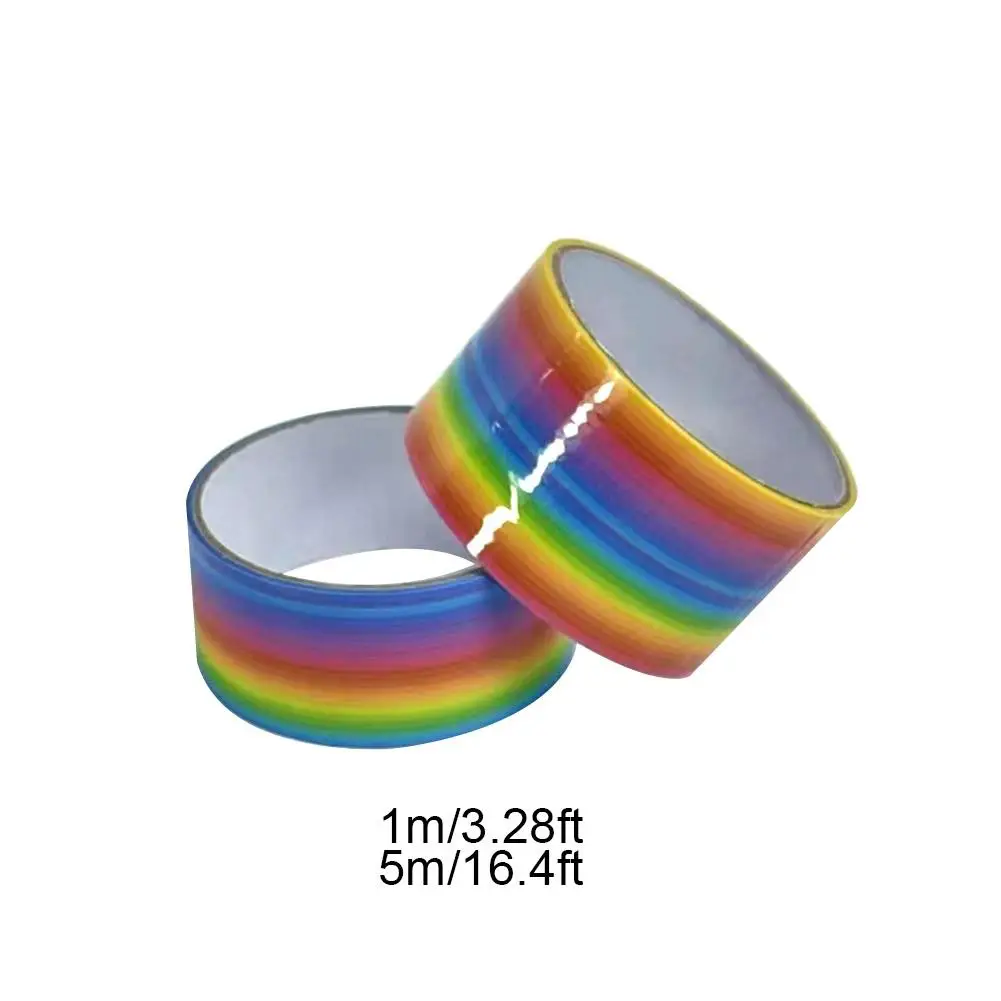 Rainbow Sticky Ball Rolling Tapes Pressure Reducing Adhesive Rolling Toy Colored Ball Sticky Ball Adhesive Toys 6