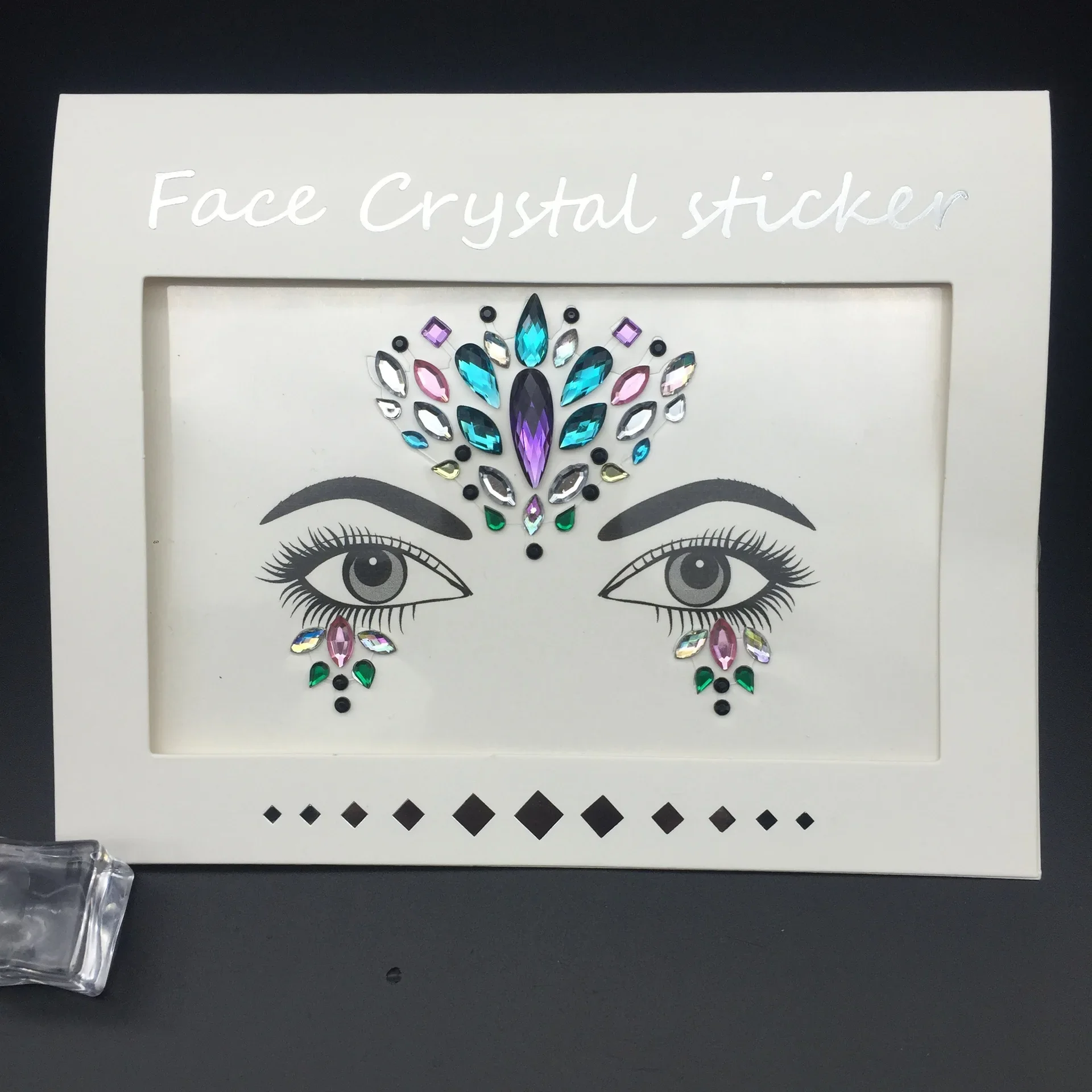 Masquerade Face Decoration DIY Jewelry Acrylic Rhinestone Festival Party Temporary Tattoo Fashion Face Stickers for Women