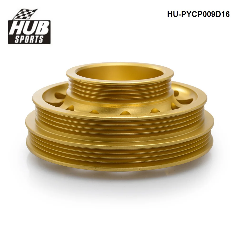 HUB sports Light Weight Aluminum Crank Shaft Pulley Wheel For Honda D-Series HU-PYCP009D16