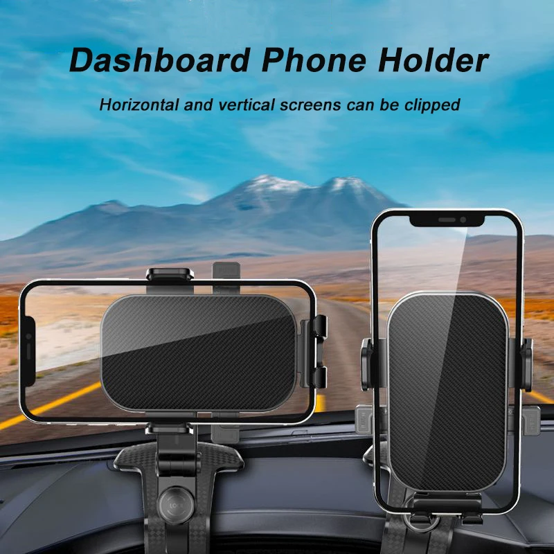 Universal Car Phone Holder Stand Dashboard Car Clip Bracket GPS Cell Mobile Phone Support Phone Mount For iPhone Samsung Xiaomi