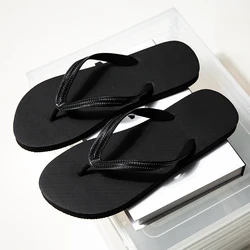Premium Men's Summer Beach Slippers - Lightweight, Non - Slip, Fashionable Outdoor Sandals in Black - 46 - 47 (Black)