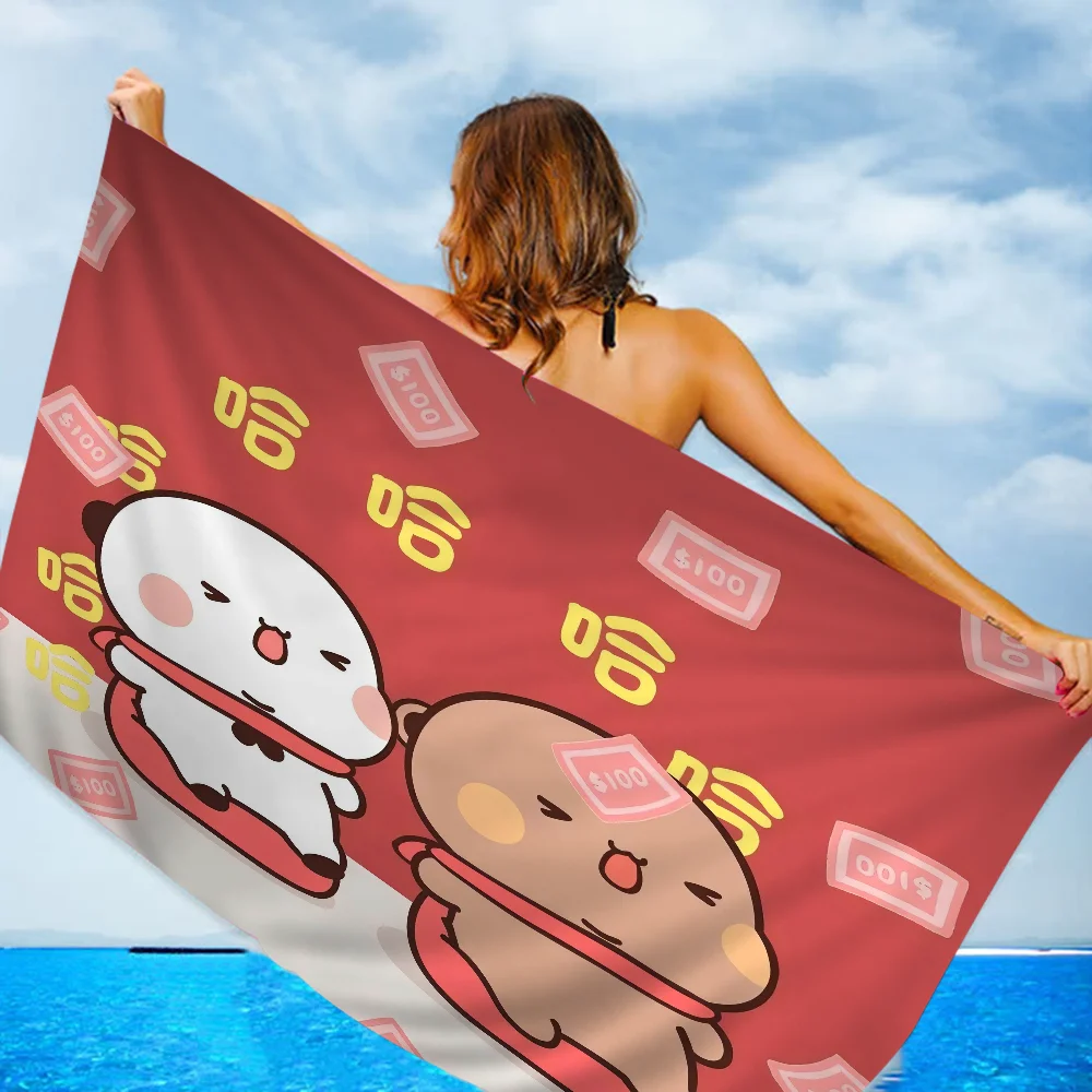 Cute DUDU BUBU Bath Towel Microfiber Soft Water Absorbing Breathable For Girl Kids Decorative Cartoon Beach Towel 3