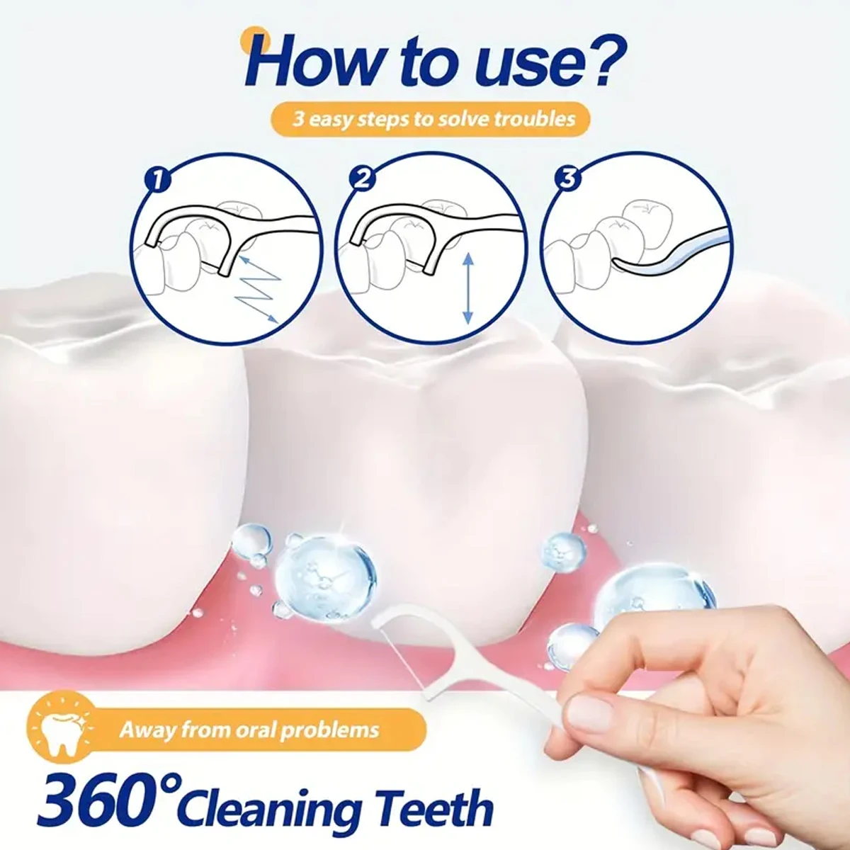 Dental Floss Stick With Sealed Storage Box Advanced Cleaning Technology Portable Disposable 50/100/500pcs