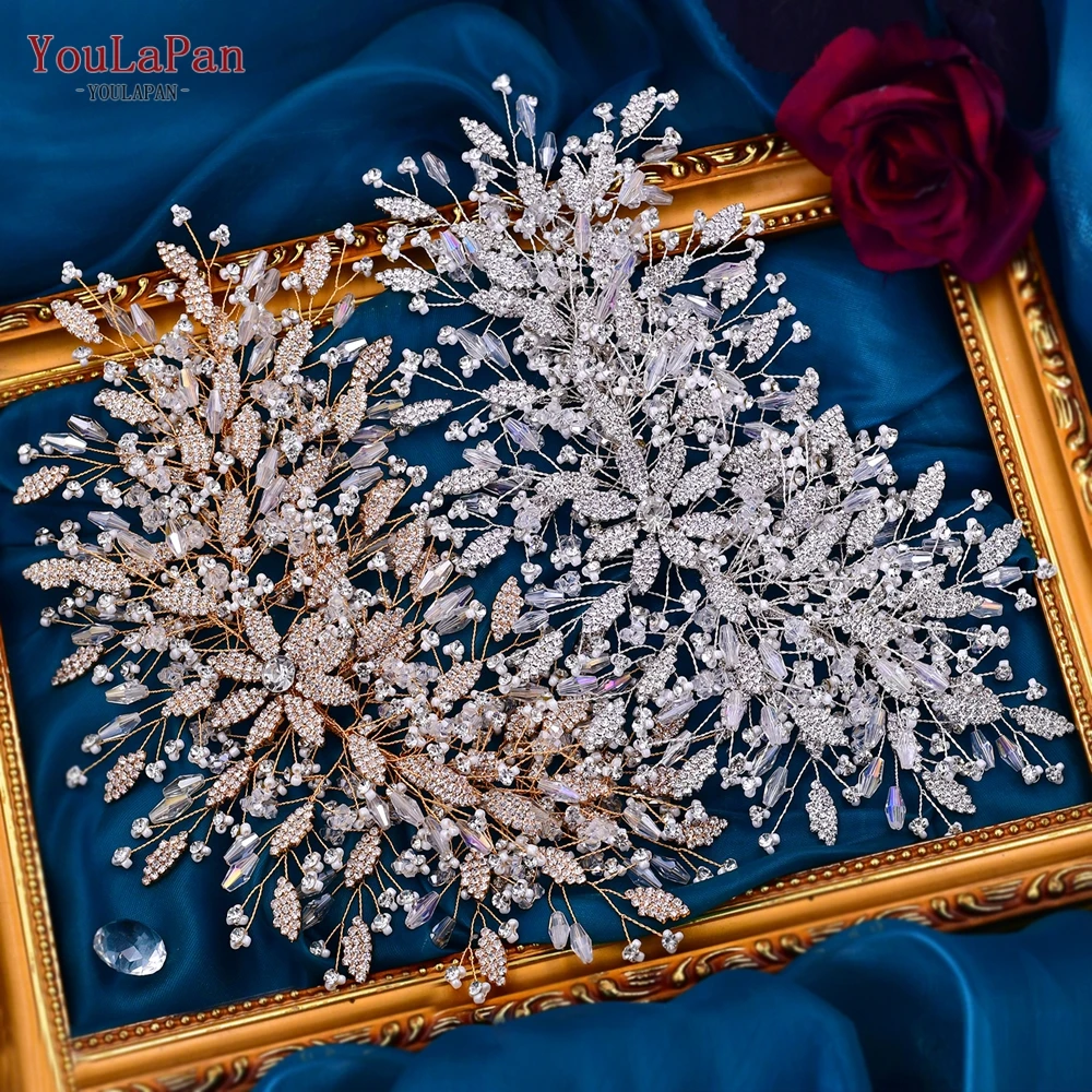 YouLaPan HP377 Ladies Wedding Crown Bridal Crowns for Brides Hair Accessories Metal Crystal Bridal Hair Band Wedding Tiara hair accessory,hair headdress,bridal headwear,hair band crown