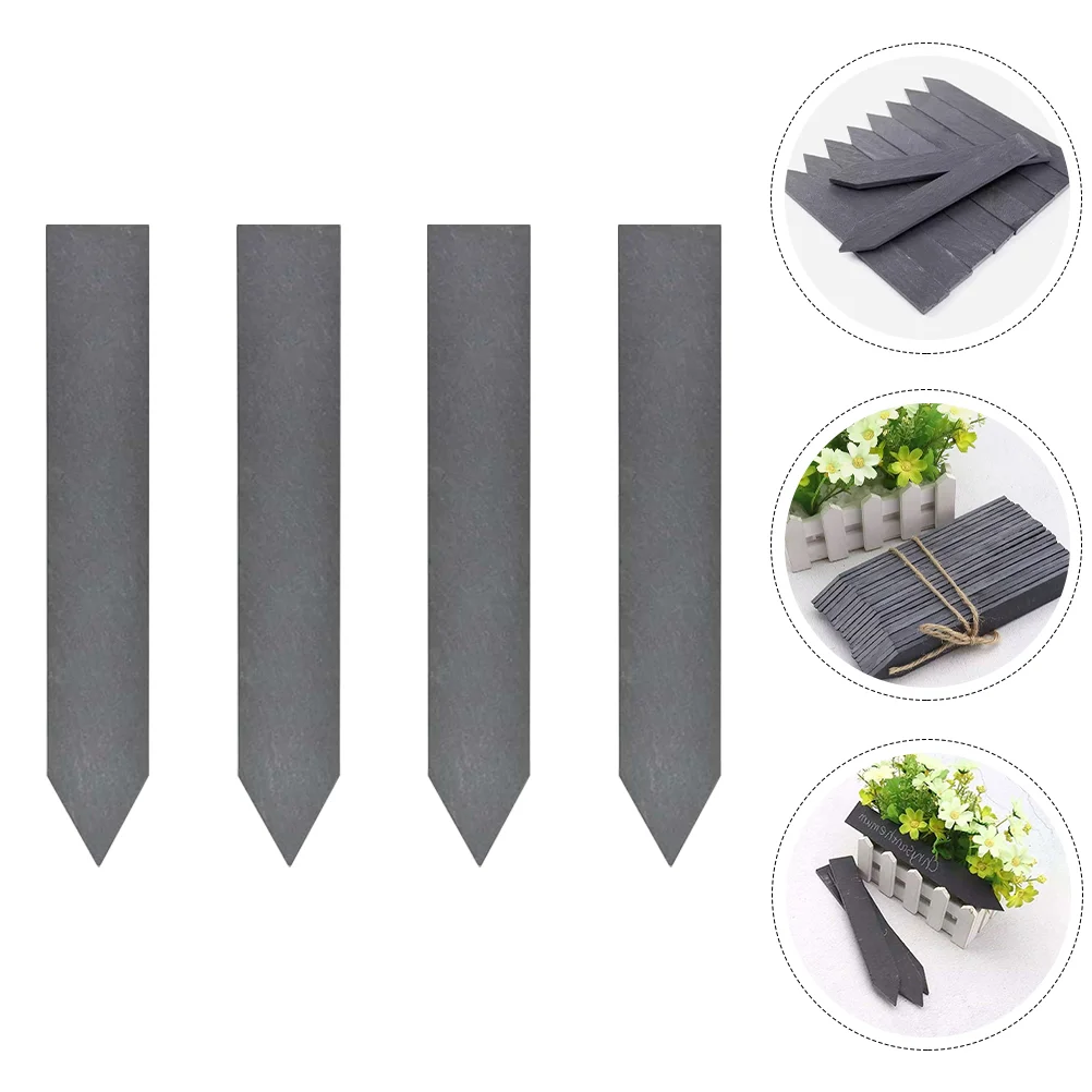 

4 Pcs Slate Plant Tags Not Easy to Deform Labels Decorations Gardening Markers Outdoor Growth Supplies Nursery Reusable