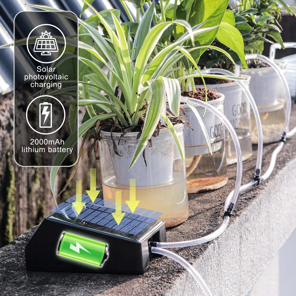 

Solar Energy Intelligent Automatic Watering Device For Balcony Green House Timer System Garden Drip Irrigation Device