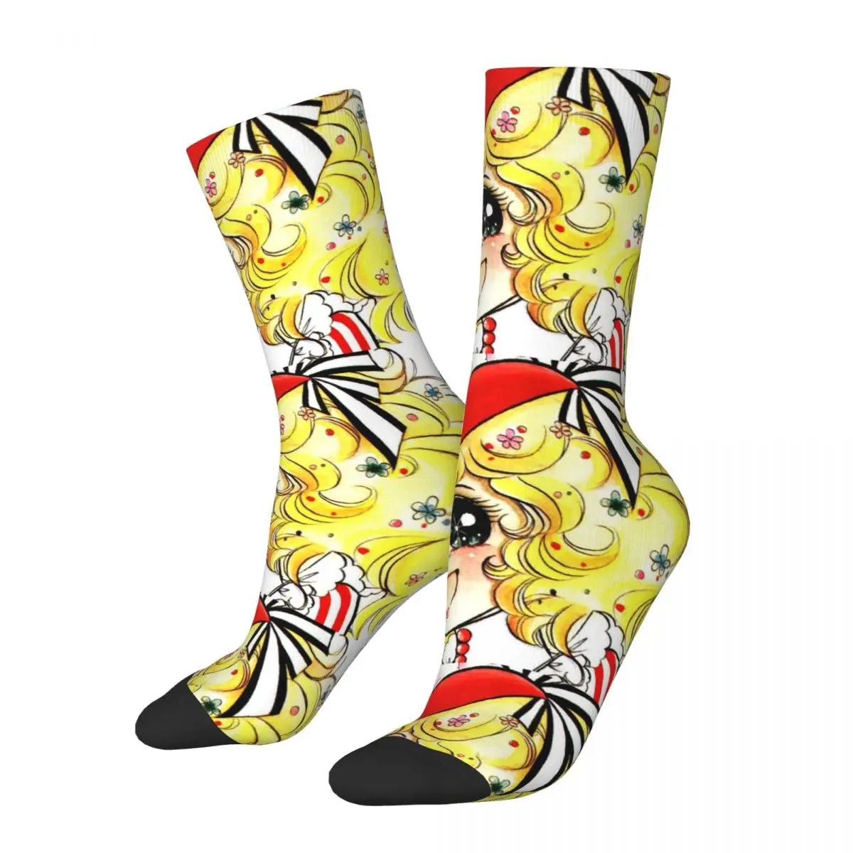

Winter Warm Retro Women Men Candy Candy Anime Socks Kawaii Girl Flowery Breathable Sports Socks