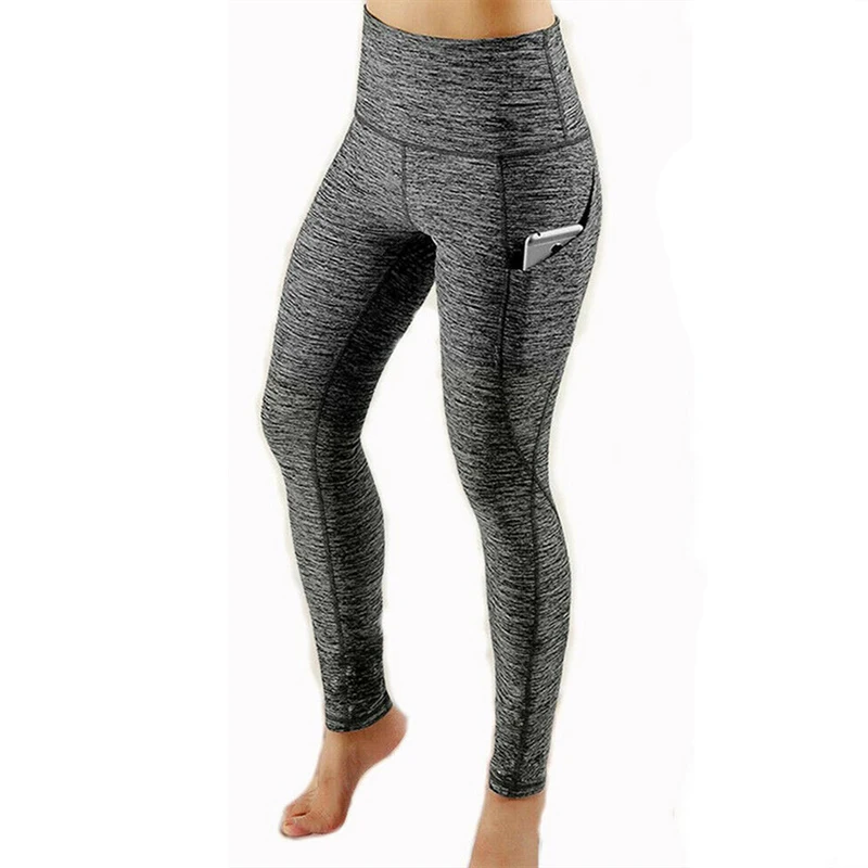 High Elastic Leggings Sports Leggings Women's High Waist Hip Lifting Yoga Pants Running Fitness Training Pants Black