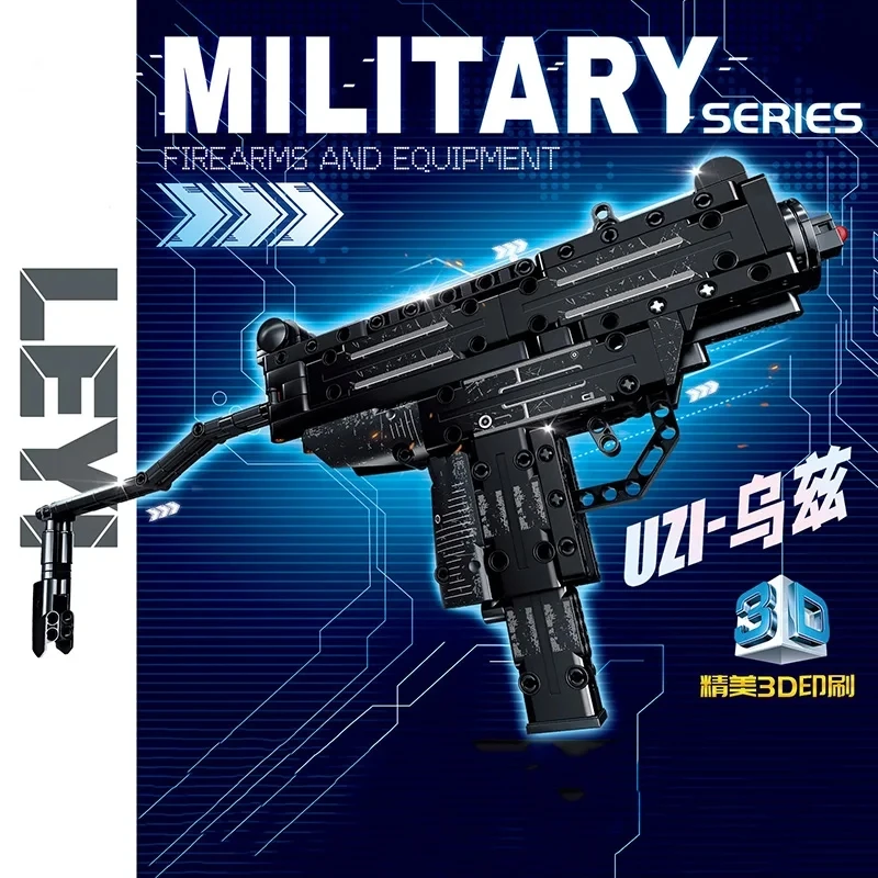 トイガン M10 New Concept Model Gun Collection M10 submachine gun model toy Building block gun toy can