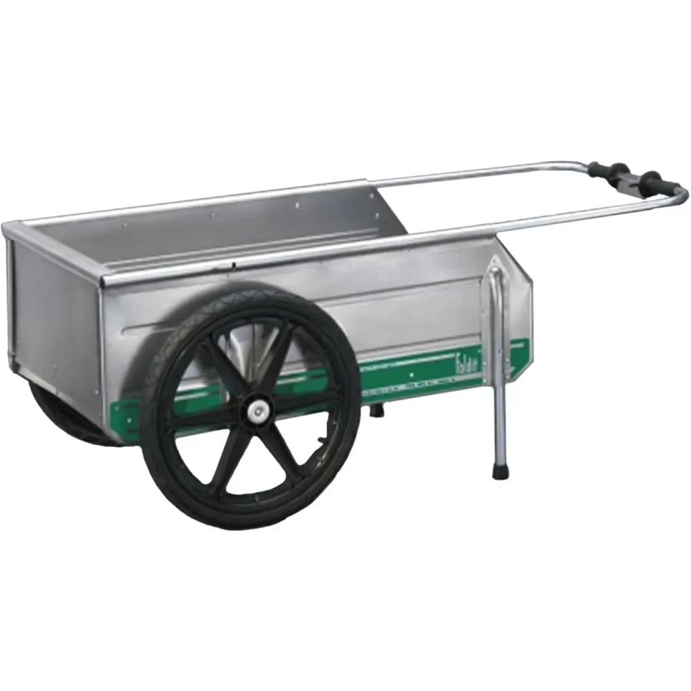 All Portable Rust Corrosion Resisting Aluminum Folding Utility Cart with 300 Pound Capacity, Silver38"D x 22.75"W x 11.5"H