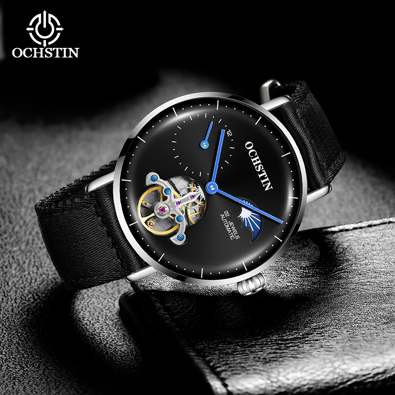 ochstin hot model 2024 personalized versatile creative nylon series flywheel mechanical movement men's mechanical watches